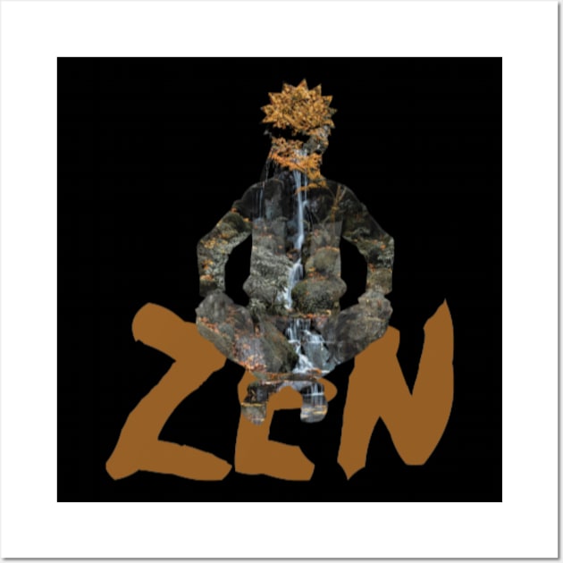 N-Zen Double Exposure Effect Wall Art by Just In Tee Shirts